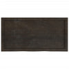 Wall Shelf Dark Brown 100x50x(2-4) cm Treated Solid Wood Oak