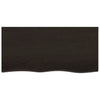 Wall Shelf Dark Brown 100x50x(2-6) cm Treated Solid Wood Oak