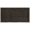 Wall Shelf Dark Brown 100x50x(2-6) cm Treated Solid Wood Oak