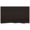 Wall Shelf Dark Brown 100x60x(2-4) cm Treated Solid Wood Oak