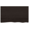 Wall Shelf Dark Brown 100x60x(2-6) cm Treated Solid Wood Oak