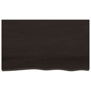 Wall Shelf Dark Brown 100x60x(2-6) cm Treated Solid Wood Oak