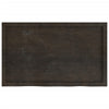 Wall Shelf Dark Brown 100x60x(2-6) cm Treated Solid Wood Oak