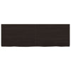 Wall Shelf Dark Brown 120x40x(2-4) cm Treated Solid Wood Oak