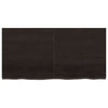 Wall Shelf Dark Brown 120x60x(2-4) cm Treated Solid Wood Oak