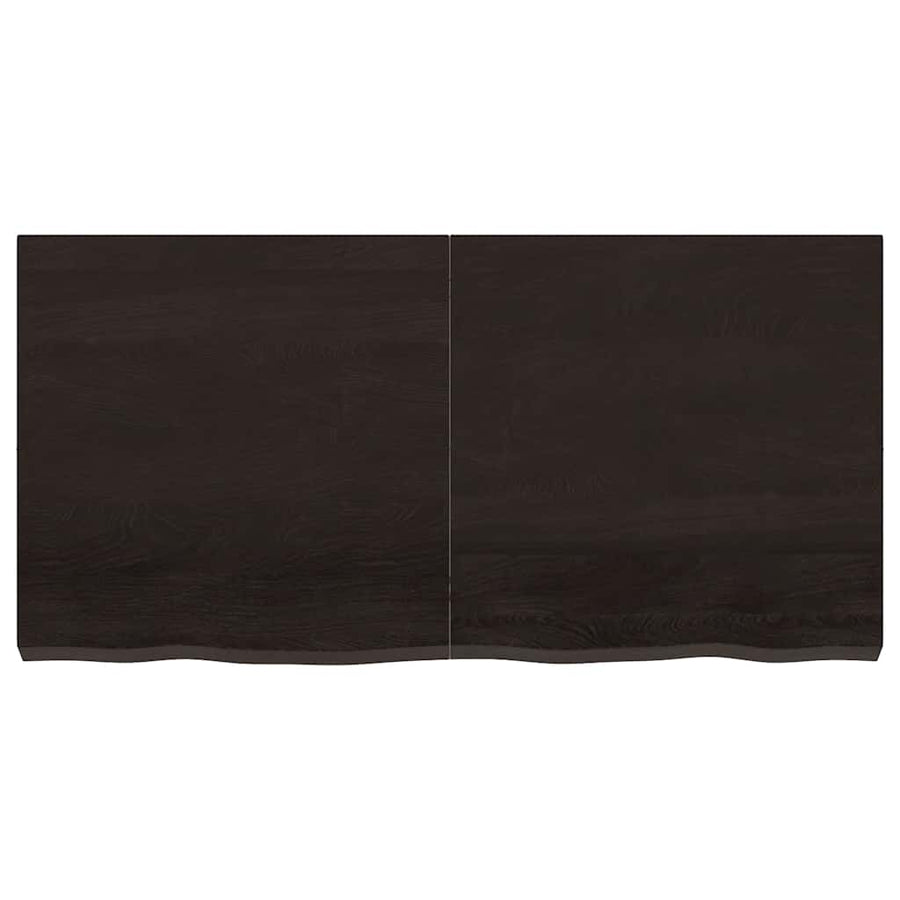 Wall Shelf Dark Brown 120x60x(2-6) cm Treated Solid Wood Oak