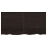 Wall Shelf Dark Brown 120x60x(2-6) cm Treated Solid Wood Oak