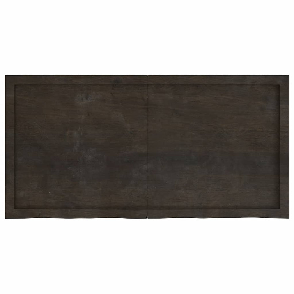 Wall Shelf Dark Brown 120x60x(2-6) cm Treated Solid Wood Oak