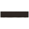 Wall Shelf Dark Brown 140x30x(2-6) cm Treated Solid Wood Oak