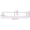 Wall Shelf Dark Brown 140x30x(2-6) cm Treated Solid Wood Oak