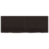 Wall Shelf Dark Brown 140x50x(2-4) cm Treated Solid Wood Oak