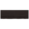 Wall Shelf Dark Brown 160x50x(2-4) cm Treated Solid Wood Oak