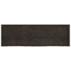 Wall Shelf Dark Brown 160x50x(2-4) cm Treated Solid Wood Oak