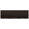 Wall Shelf Dark Brown 200x60x(2-6) cm Treated Solid Wood Oak