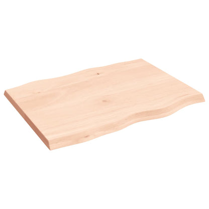 Table Top 80x60x(2-4) cm Untreated Solid Wood Live Edge