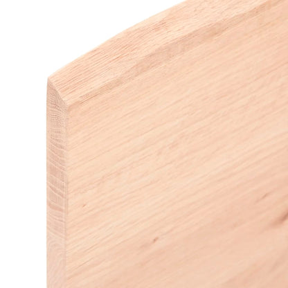 Table Top 100x50x2 cm Untreated Solid Wood Oak Live Edge