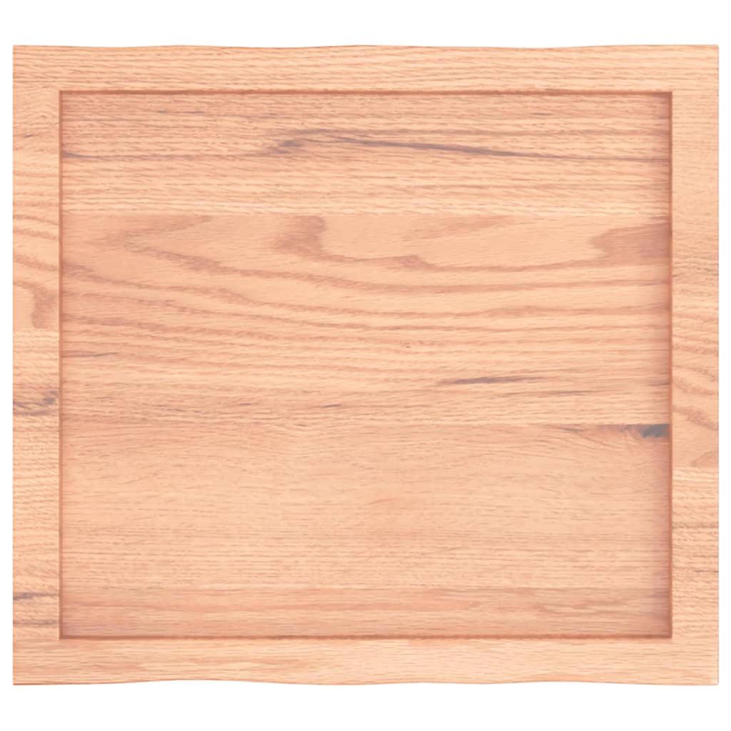 Table Top Light Brown 60x50x(2-4) cm Treated Solid Wood Live Edge
