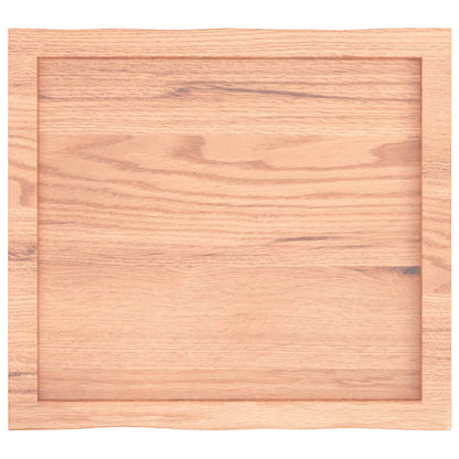 Table Top Light Brown 60x50x(2-4) cm Treated Solid Wood Live Edge