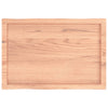 Table Top Light Brown 80x50x(2-4) cm Treated Solid Wood Live Edge