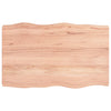 Table Top Light Brown 80x50x(2-6) cm Treated Solid Wood Live Edge