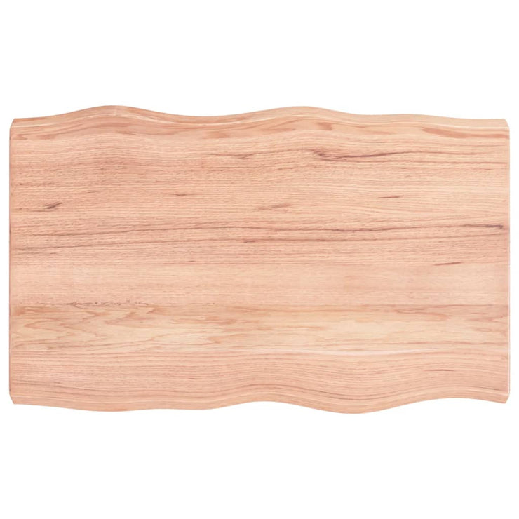 Table Top Light Brown 80x50x(2-6) cm Treated Solid Wood Live Edge