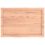Table Top Light Brown 80x50x(2-6) cm Treated Solid Wood Live Edge