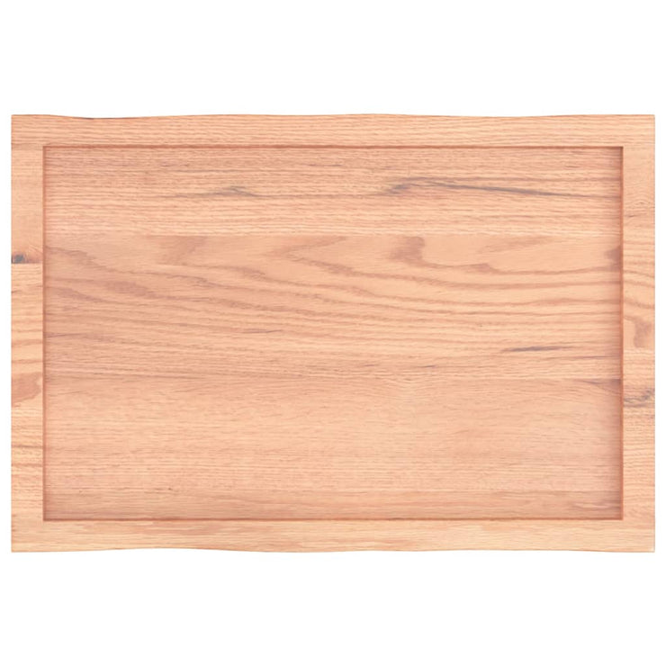 Table Top Light Brown 80x50x(2-6) cm Treated Solid Wood Live Edge