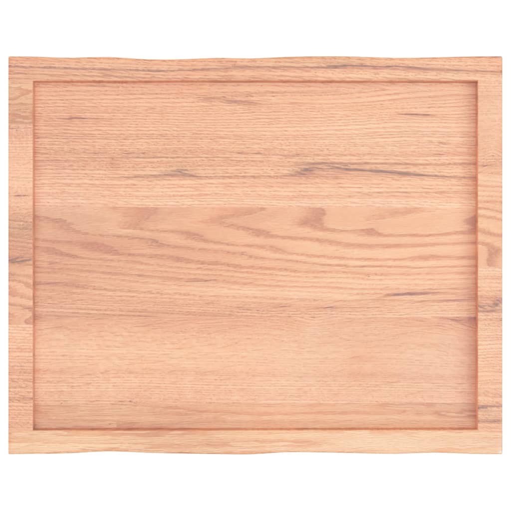 Table Top Light Brown 80x60x(2-4) cm Treated Solid Wood Live Edge