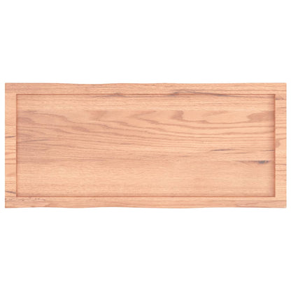Table Top Light Brown 100x40x(2-4)cm Treated Solid Wood Live Edge