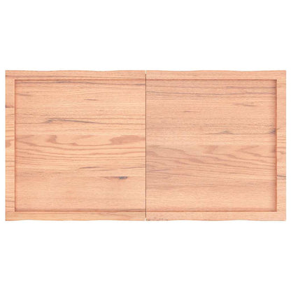 Table Top Light Brown 120x60x(2-4)cm Treated Solid Wood Live Edge