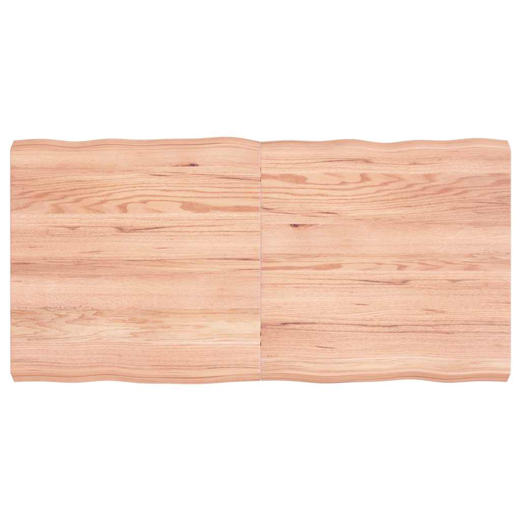 Table Top Light Brown 120x60x(2-6)cm Treated Solid Wood Live Edge