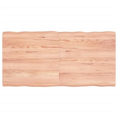 Table Top Light Brown 120x60x(2-6)cm Treated Solid Wood Live Edge
