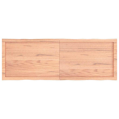 Table Top Light Brown 140x50x(2-4)cm Treated Solid Wood Live Edge