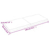 Table Top Light Brown 140x60x(2-4)cm Treated Solid Wood Live Edge