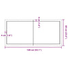Table Top Light Brown 140x60x(2-4)cm Treated Solid Wood Live Edge