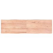 Table Top Light Brown 180x50x(2-4)cm Treated Solid Wood Live Edge