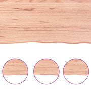 Table Top Light Brown 180x50x(2-4)cm Treated Solid Wood Live Edge