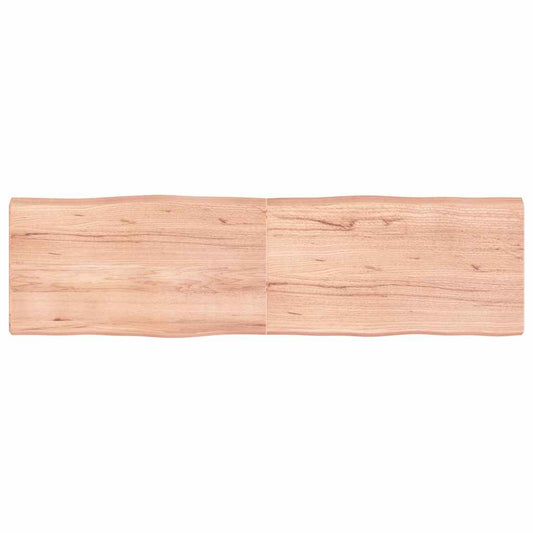 Table Top Light Brown 180x50x(2-6) cm Live Edge