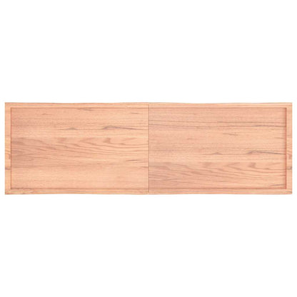 Table Top Light Brown 200x60x(2-4)cm Treated Solid Wood Live Edge