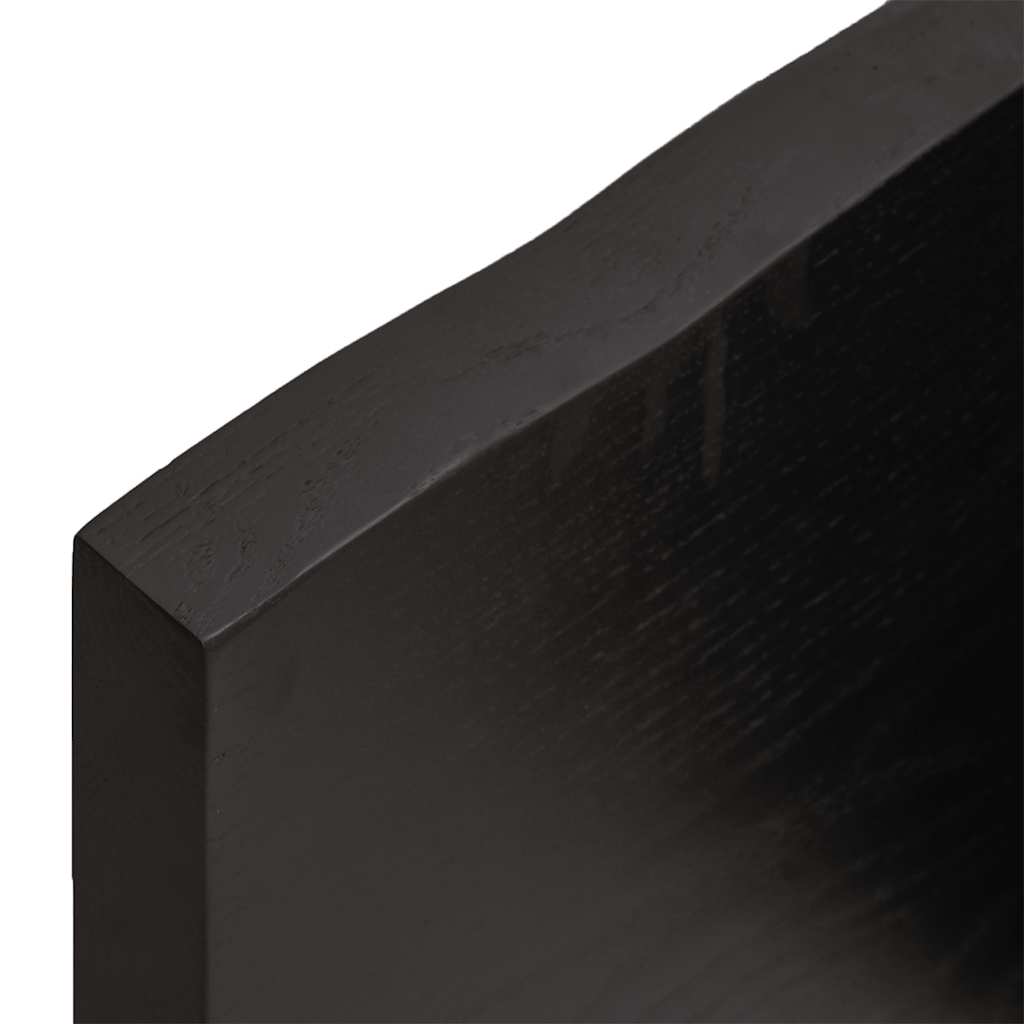 Table Top Dark Brown 180x40x(2-4) cm Treated Solid Wood Live Edge