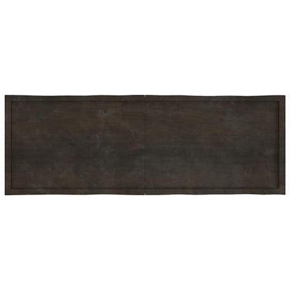 Table Top Dark Brown 180x60x(2-6) cm Treated Solid Wood Live Edge