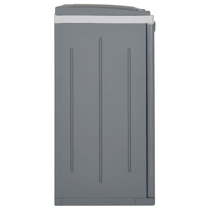 Trash Bin with 2 Doors Grey 65x45x88 cm PP