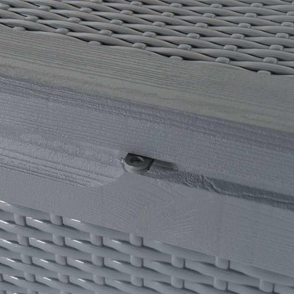 Garden Storage Box Grey PP Rattan 180 L