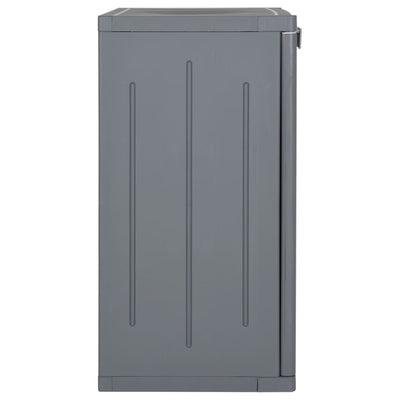 Garden Storage Cabinet Grey 65x45x88 cm PP Rattan