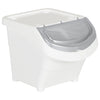 Stackable Waste Bins with Lids 3 pcs White PP 78 L