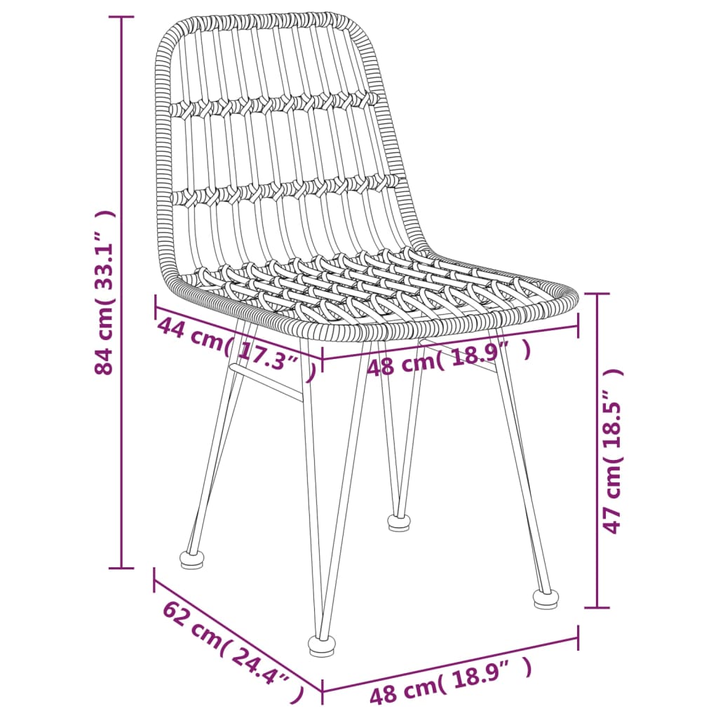 Garden Dining Set | Black | Steel | Compact | Durable | Garden Dining Set