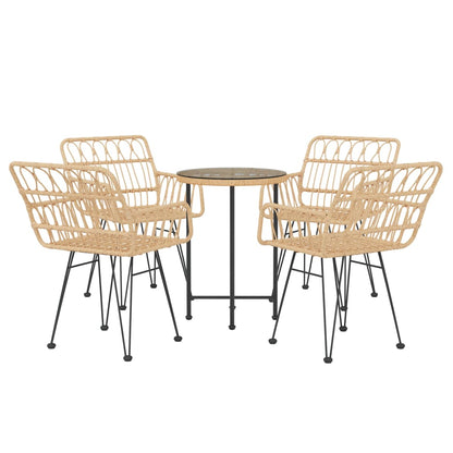 Garden Dining Set | Black | Poly Rattan | Medium | Ergonomic