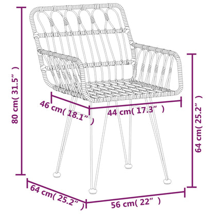 Garden Dining Set | Black | Poly Rattan | Medium | Ergonomic