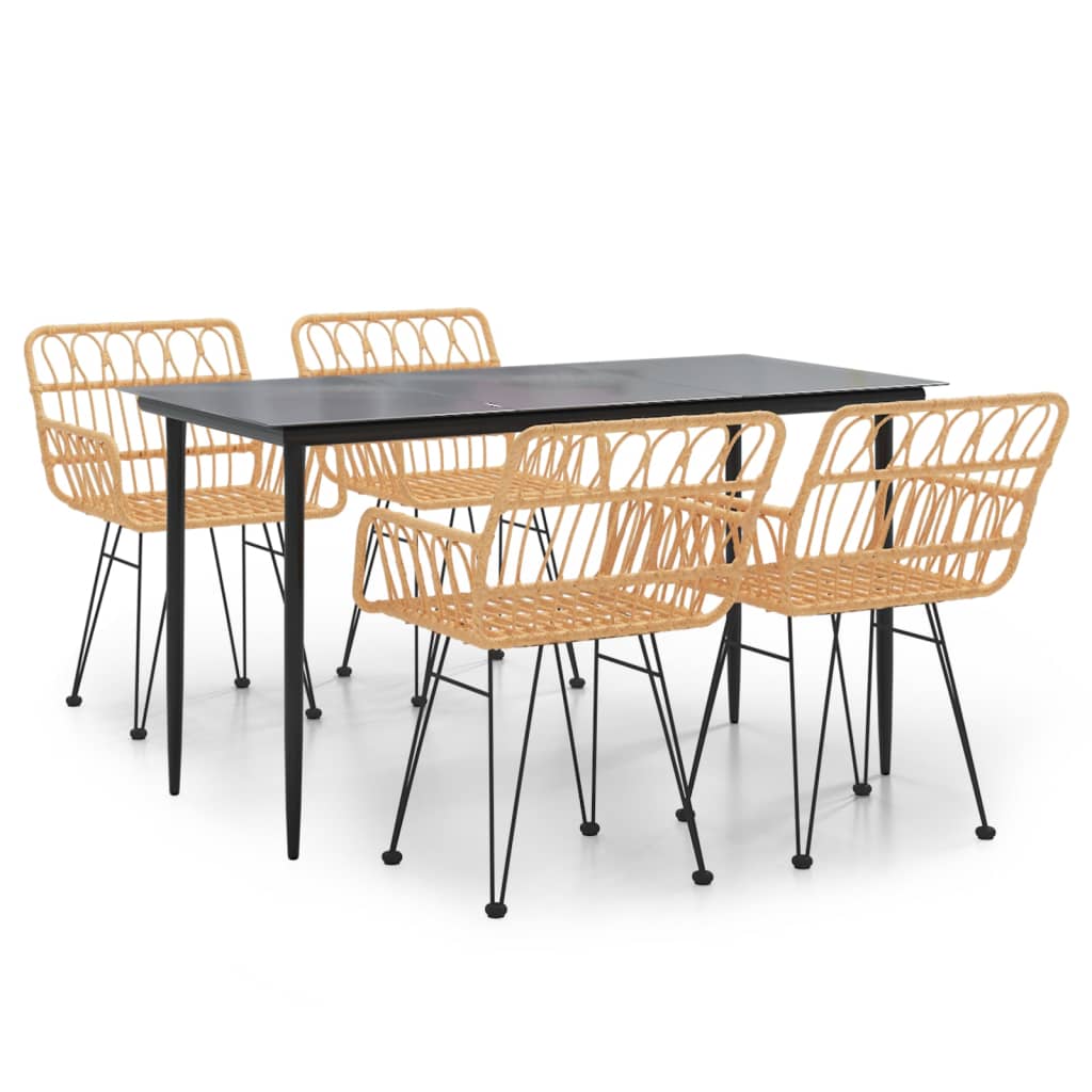 Garden Dining Set | Black | Steel | Medium | Durable | Garden Dining Set