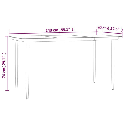 Garden Dining Set | Black | Steel | Medium | Durable | Garden Dining Set